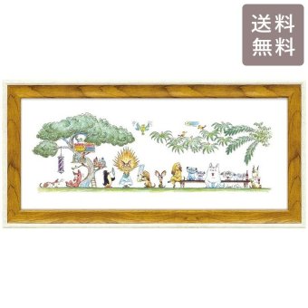 ヘアカット アニマル LS-05024 ルイ・シン 送料無料  ギフト アートフレーム ネコ 猫 絵画 ヘアー cat おしゃれ 北欧 インテリア お部屋
