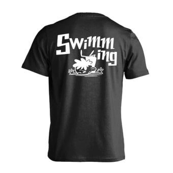 水泳 競泳 Tシャツ 半袖 メンズ ウェア レディース 練習着 ジュニア ドライ おもしろ tシャツ 速乾 名入れ スポーツ 女子 男子 チーム おしゃれ 文字入れ 「水泳 七転び八起き」 アートワークスコウベ 【送料無料】