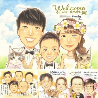 結婚式の記念に、大切な瞬間を、あたたかく残せます。相談しながら作れる、あたたかな似顔絵ギフトです。 似顔絵 結婚祝い プレゼント 贈り物 手描き 名入れ ギフト 結婚式 記念 ウェディング ブライダル 婚礼 新郎 カップル 両親 新婦 修正無料 下書き確認 名入れ 宝物 一生もの 似てる サプライズ 結婚式 一生もの 思い出 ウェディング お祝い返し ハロウィン ホワイトデー 記念日 感謝の品