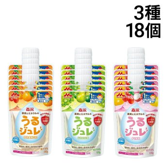 【 送料無料 】 森永乳業  （ 1歳から ） 果実とミネラルのうるジュレ  詰め合わせ アソートセット 3種 各6個 計18個 まとめ買い （ ORANGE GREEN PINK ）