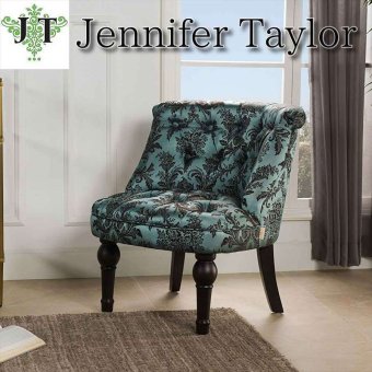 チェア Jennifer Taylor ファブリック インテリア ショップ ギフト プレゼント おしゃれ かわいい 一人掛け 一人用 椅子 布 玄関 北欧 表面全体のボタン締めも美しい ヨーロピアンスタイルの逸品です ポリエステル イス 新生活