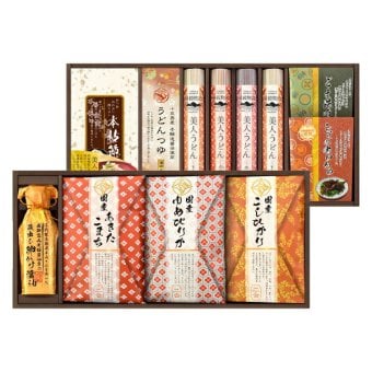 麺米御膳-めんまいごぜん-D(ギフト プレゼント 贈り物 個包装 名入れ お米 うどん お祝い 内祝い 結婚祝い 結婚内祝い 出産内祝い 手土産 お返し お礼 快気祝い 退職祝い 引越祝い 詰め合わせ 挨拶 人気 おすすめ)