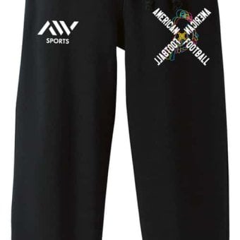 アメフト スウェットパンツ メンズ レディース キッズ 裏パイル スエット ルームウェア スポーツ ジャージ 綿100 長スボン 名入れ おしゃれ 文字入れ無料 「ネオンスタイルのクロスAMERICAN FOOTBALL」 アートワークスコウベ 【送料無料】
