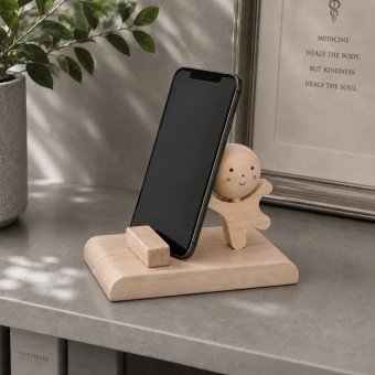 国産ヒノキのスマホスタンド｜木製スマホ置き・スマホホルダー｜デスク・インテリアに馴染む｜ハンドメイド
