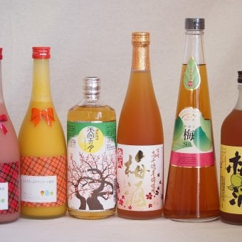 カラフル梅酒6本セット(ミルクたっぷりいちごの梅酒 ミルクたっぷりマンゴーの梅酒 芋焼酎仕込五代梅酒(鹿児島) 高千穂産梅使用熟成梅酒 手作り梅酒(宮崎県) 樽熟梅酒天空の月(大分)) 720ml×6本