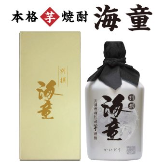  焼酎 長期樫樽貯蔵 別撰 海童 【ギフトBOX入・720ml】芋焼酎・コンプラ瓶 濱田酒造　誕生日プレゼント お歳暮 お供え 　 出産 お祝い 内祝い お返し 37度　【包装済】