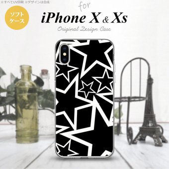 【iPhoneX】【スマホケース/スマホカバー】【アイフォンX】iPhoneX スマホケース カバー アイフォンX 星 黒×白 nk-ipx-tp1121【メール便送料無料】