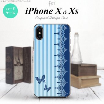 【iPhoneX】【スマホケース/スマホカバー】【アイフォンX】iPhoneX スマホケース カバー アイフォンX 蝶 青 nk-ipx-1283【メール便送料無料】