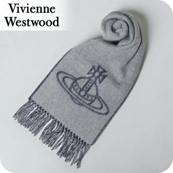 ヴィヴィアン ウエストウッド マフラー メンズ レディース ブランド Vivienne Westwood ロゴ W01MK-P407 MINERAL GRAY ビビアン
