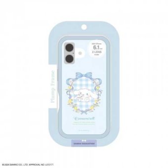 iPhone16 ケース サンリオ シナモロール プランプフレーム ハイブリッド 耐衝撃 スマホケース カバー キャラクター かわいい クリア マット加工 ストラップホール付き サンリオ正規ライセンス品