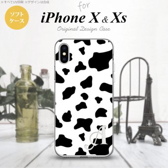【iPhoneX】【スマホケース/スマホカバー】【アイフォンX】iPhoneX スマホケース ケース アイフォンX イニシャル 牛柄  nk-ipx-tp480ini【メール便送料無料】