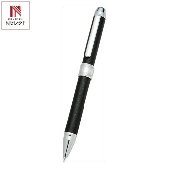 プラチナ ダブルアクションR3レザー 多機能ペン ブラック 文具 筆記具 文房具 ペン ステーショナリー【北海道・沖縄県・離島 配送不可】