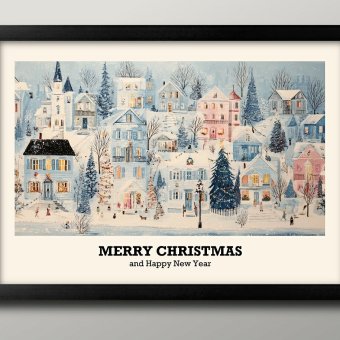 日本製 メリー クリスマス Xmas Christmas サンタクロース ビンテージイラスト A3 サイズ ポスター アート おしゃれ 絵画 インテリア 北欧 イラスト マット紙 艶消し アートパネル 額 フレーム デザイン 壁掛け ギフト 新築祝い ディスプレイ  速達 送料無料