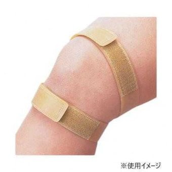 膝 サポーター ベルト アシスト ヒザパワーベルト ブラウン 膝関節 固定 補助 天然ゴム 左右兼用 男女兼用 歩行 運動 階段 散歩 膝上 膝下 安定感 膝ベルト 膝用 サポート ケア用品
