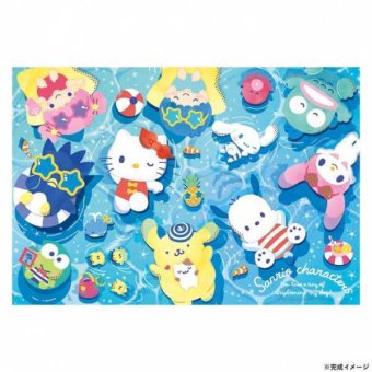 【10月13日入荷分予約受付中】 サンリオ ジグソーパズル 300ピース サマーフローティング キャラクター グッズ 子供 大人 パズル 300-069 ハローキティ マイメロディ シナモロール クロミ ポムポムプリン ギフト プレゼント 知育玩具 室内遊び サンリオ正規ライセンス品