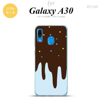 SCV43 Galaxy A30 SCV43 スマホケース ソフト カバー アイス 青 nk-scv43-tp348