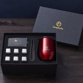 【冬の氷ギフト】ビアキューブ 永久に溶けない氷 タンブラーギフトセット(ルビーレッド) グランプリ獲得 ラッピング・手提げ袋 無料 | その他酒器・バー・ワイングッズ
