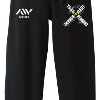 トレイルランニング スウェットパンツ メンズ レディース 裏パイル スエット ルームウェア スポーツ ジャージ 綿100 長スボン 名入れ おしゃれ 文字入れ無料 「ネオンスタイルのクロスTRAIL RUN」 アートワークスコウベ 【送料無料】