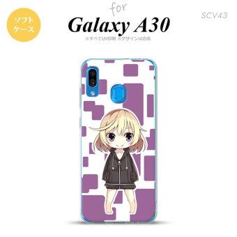 SCV43 Galaxy A30 SCV43 スマホケース ソフト カバー 女の子 C 紫 nk-scv43-tp1337