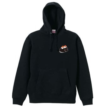 卓球 パーカー プルオーバー メンズ レディース ジュニア 練習着 裏パイル おもしろ 名入れ スウェット おしゃれ キッズ 大きいサイズ 文字入れ無料 「ピンポンボール on おにぎり」 アートワークスコウベ 【送料無料】