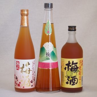 カラフル梅酒3本セット(芋焼酎仕込五代梅酒(鹿児島) 高千穂産梅使用熟成梅酒 手作り梅酒(宮崎県)) 720ml×3本