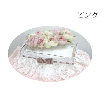 ティッシュボックスケース ピンク ローズ レースデザイン おしゃれで華やかなティッシュカバー