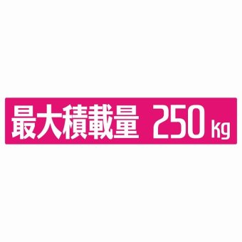 最大積載量 ピンク 250kg ゴシック体 ステッカー シール カーステッカー 自動車用 トラック 重量 25x5cm カーサイン