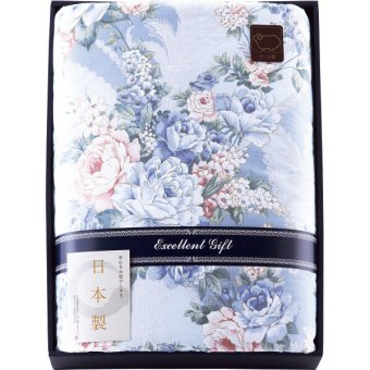 日本製 ウール10％入肌掛けふとん ブルー [26-7561-106] WHF-100B 吸湿 保温 クリーニング 洗える