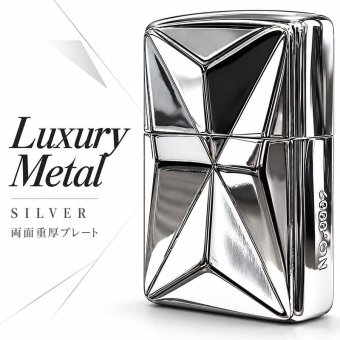 ZIPPO ライター 限定 ラグジュアリーメタル 重厚プレート ジッポ 両面加工 鏡面仕上げ シリアルNo.入り おしゃれ シルバー 彫刻 高級 かっこいい 銀 美しい メンズ レディース ギフト プレゼント