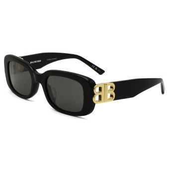 バレンシアガ BALENCIAGA サングラス アジアンフィット UVカット アイウェア スクエア BB0310SK-001 メンズ レディース ユニセックス ブラック+グレー 国内正規品