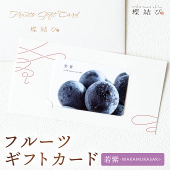 【蝶結び】-若紫(WAKAMURASAKI)- フルーツギフトカード 旬のフルーツ詰め合わせ カタログギフト 選べるギフト 贈答 贈り物 出産祝い 結婚祝い 内祝い 御祝い お祝い お礼 引き出物 熨斗対応 