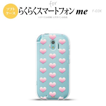 【F03K】【スマホケース/スマホカバー】F03K スマホケース らくらくスマートフォンme F-03K カバー ハート ピンク nk-f03k-tp018【メール便送料無料】