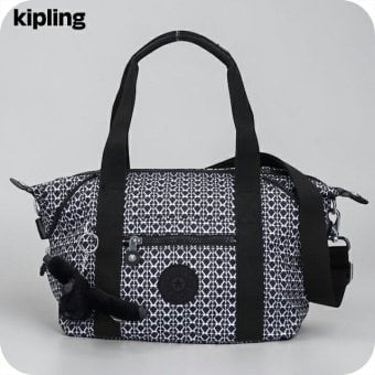 キプリング ボストンバッグ レディース ブランド Kipling アート ミニ ミニボストンバッグ 2WAY KI5656-DD2 Signature Print 黒