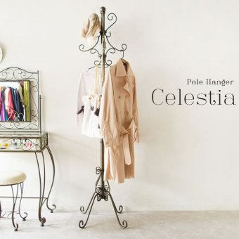 収納家具 ラック ポールハンガー ゴールド アンティーク 姫系 アイアン 玄関 おしゃれ 帽子掛け リビング スタンド 収納 コートハンガー スタイリッシュ 省スペース コンパクト スチール 組立式 工具不要 高さ180cm