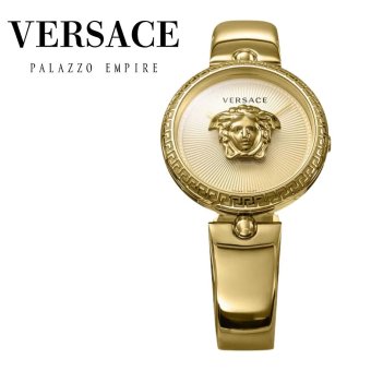 ヴェルサーチェ 腕時計 レディース イエローゴールド 34mm VERSACE PALAZZO パラッツォ 立体メデューサ スイス製 レディース腕時計 高級 ブランド おしゃれ かわいい プレゼント ギフト 成人 卒業 入学