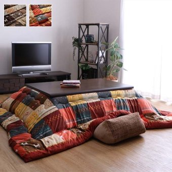 こたつ布団 長方形大 ギャッベ柄 ノルディック 掛け単品 約205×285cm ポリエステル 綿 こたつ掛布団 こたつふとん コタツ掛け布団 コタツ掛布団 こたつ用品 冬用 冬物 寝具 寝室用品 インテリア 手洗い 肌触り ブラウン レッド
