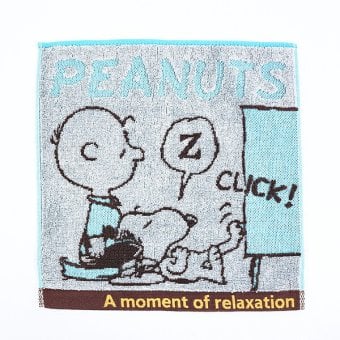 スヌーピー ミニタオル CLICK グレー ハンカチ SNOOPY