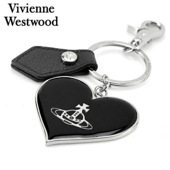 ヴィヴィアン ウエストウッド キーリング レディース ブランド Vivienne Westwood ロゴ ハート 82030008 OM0009 N401 BLACK ビビアン