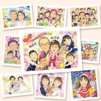 古希の記念に、見た瞬間、笑顔がこぼれる贈り物になります。下書き確認あり。修正無料で納得の表情になるまで調整します。 プレゼント 似顔絵 古希 手描き 名入れ ギフト 贈り物 古希 傘寿 記念 長寿 大人数 祖父母 おじいちゃん おばあちゃん 下書き確認 修正無料 名入れ 実績多数 そっくり 似てる 親孝行 一生もの 長寿祝い 70歳 古希 還暦祝い 喜ばれる キレイ 贈答品 引っ越し メモリアル