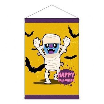 ハロウィン タペストリー HAPPY HALLOWEEN キャラクター 黄色 飾り付け 壁面装飾 パーティーグッズ 装飾 販促 イベント 店舗装飾 おしゃれ かわいい 室内 インテリア