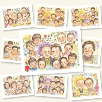 古希 似顔絵 ギフト 贈り物 プレゼント 手描き 名入れ 古希 長寿 長寿祝い 誕生日 70歳 大人数 お母さん お父さん 家族 両親 修正無料 名入れ 下書き確認 似てる かわいい そっくり 宝物 70歳 長寿祝い 思い出 サプライズ オリジナル カラフル オーダーメイド メモリアルギフト 米寿祝い お祝い返し バレンタインデー 還暦祝い ウェディングギフト