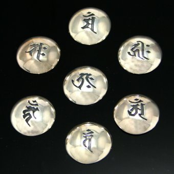 梵字シルバーコンチョ：ネジ式 メール便可