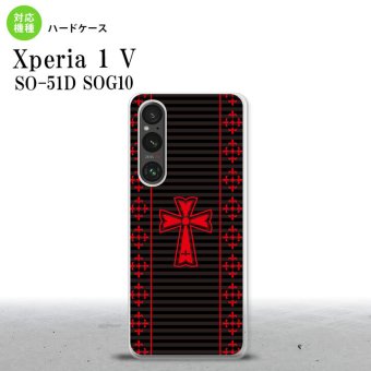 Xperia 1V Xperia 1V スマホケース 背面ケース ハードケース ゴシック 黒 赤 2023年 6月発売 nk-xp15-1010
