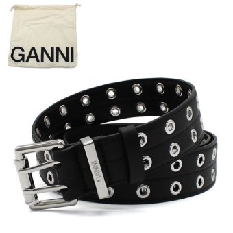 GANNI ガニー ベルト A6586-099 Black Double Eyelet Belt アイレット ブラック