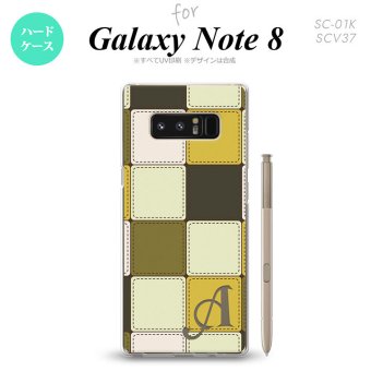【SC01K】【スマホケース/スマホカバー】【ギャラクシー ノート8】SC01K スマホケース Galaxy Note8 ケース ギャラクシー ノート8 イニシャル パッチワーク風 ミックスA nk-sc01k-1671ini【メール便送料無料】
