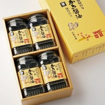広島のり マルヒャクの「特選かき醤油味付けのり」海苔2000円セット （1本32枚×4本）