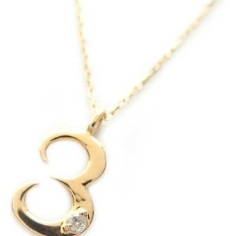 ナンバー ネックレス ダイヤモンド 0.01ct K18 ゴールド 数字 3 ペンダント レディース メンズ ユニセックス 18金 ダイヤネックレス シンプル 華奢 誕生日 記念日 ギフト プレゼント