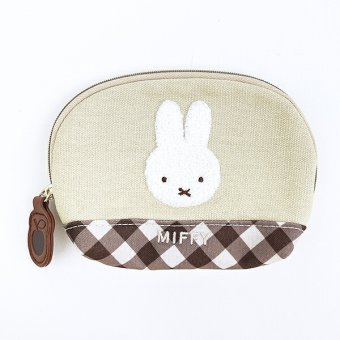 ミッフィー miffy ティッシュポーチ ベージュ ダイアゴナル