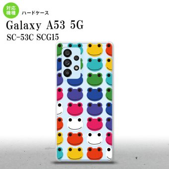 SC-53C SCG015 Galaxy A53 5G スマホケース 背面ケース ハードケース カエル かえる B 透明 メンズ レディース nk-a53-166