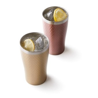 リュクス ペアメタルサーモタンブラー ゴールド&ピンク ステンレス二重ペアサーモタンブラー
